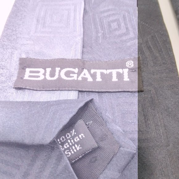 Bugatti Men's Necktie | Lot of 3‎ | Black - Blue - Burgundy | 100% Italian Silk - Picture 7 of 10